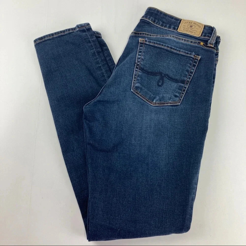Lucky Brand Women's Leyla Skinny Size 6/28 Ankle Jeans Dark Wash